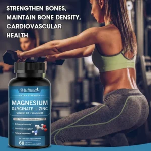 Mulittea Glycine Magnesium capsule with Zinc,Vitamin D3 B6
